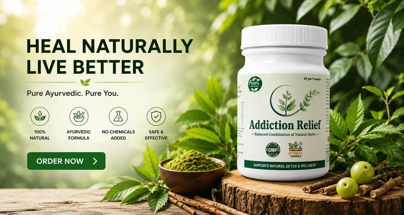 Ayushman Herbal Addiction Relief Ayurvedic Herbal Powder